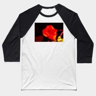 Orange rose blossom with yellow parts Baseball T-Shirt